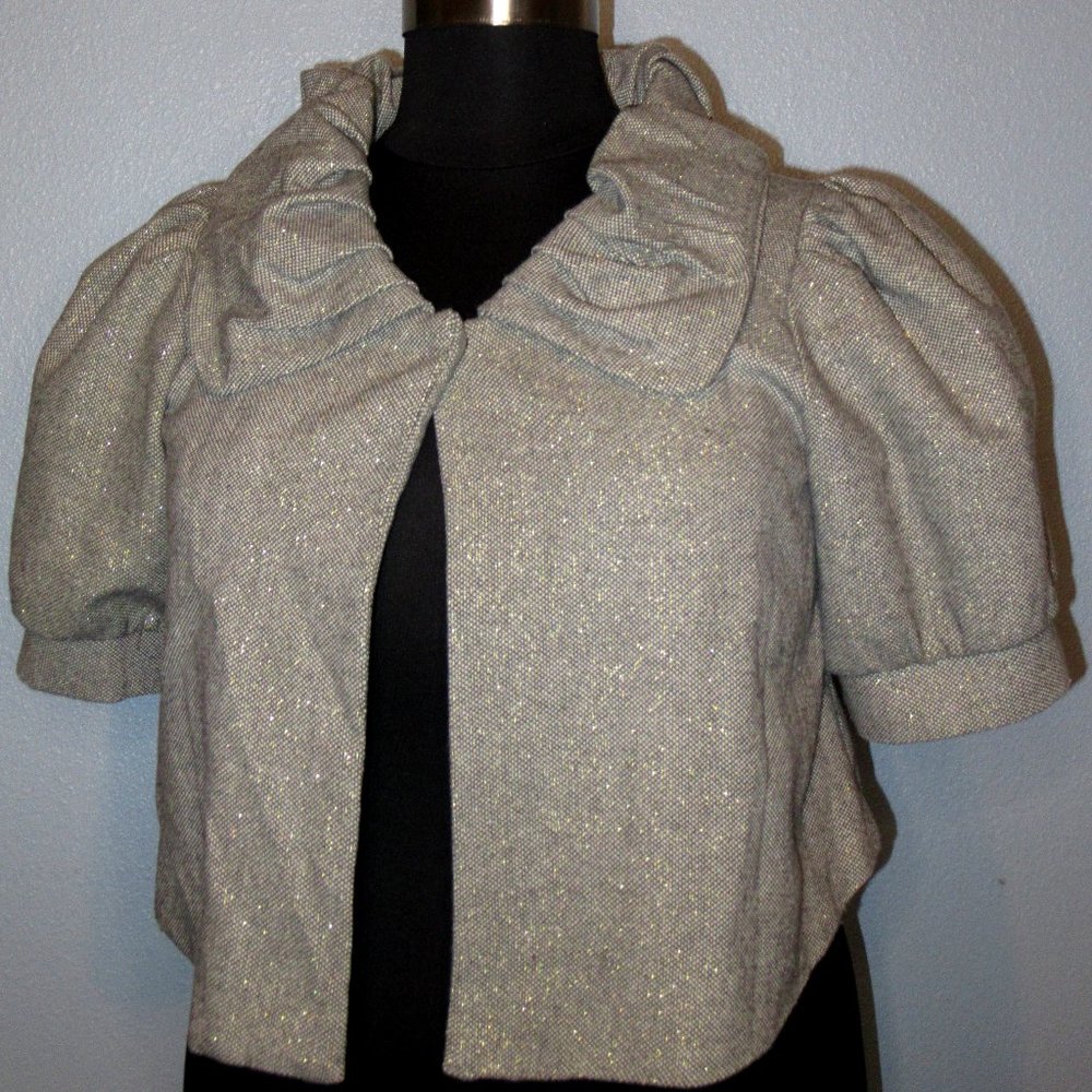 A.N.A Gold Grey Short lined Jacket Size L/XL